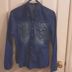 Charlotte Russe Blouse Blue Jeans
